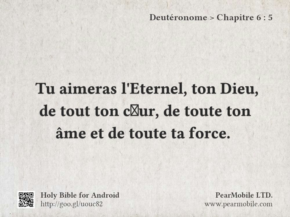 Deutéronome, Chapitre 6:5
